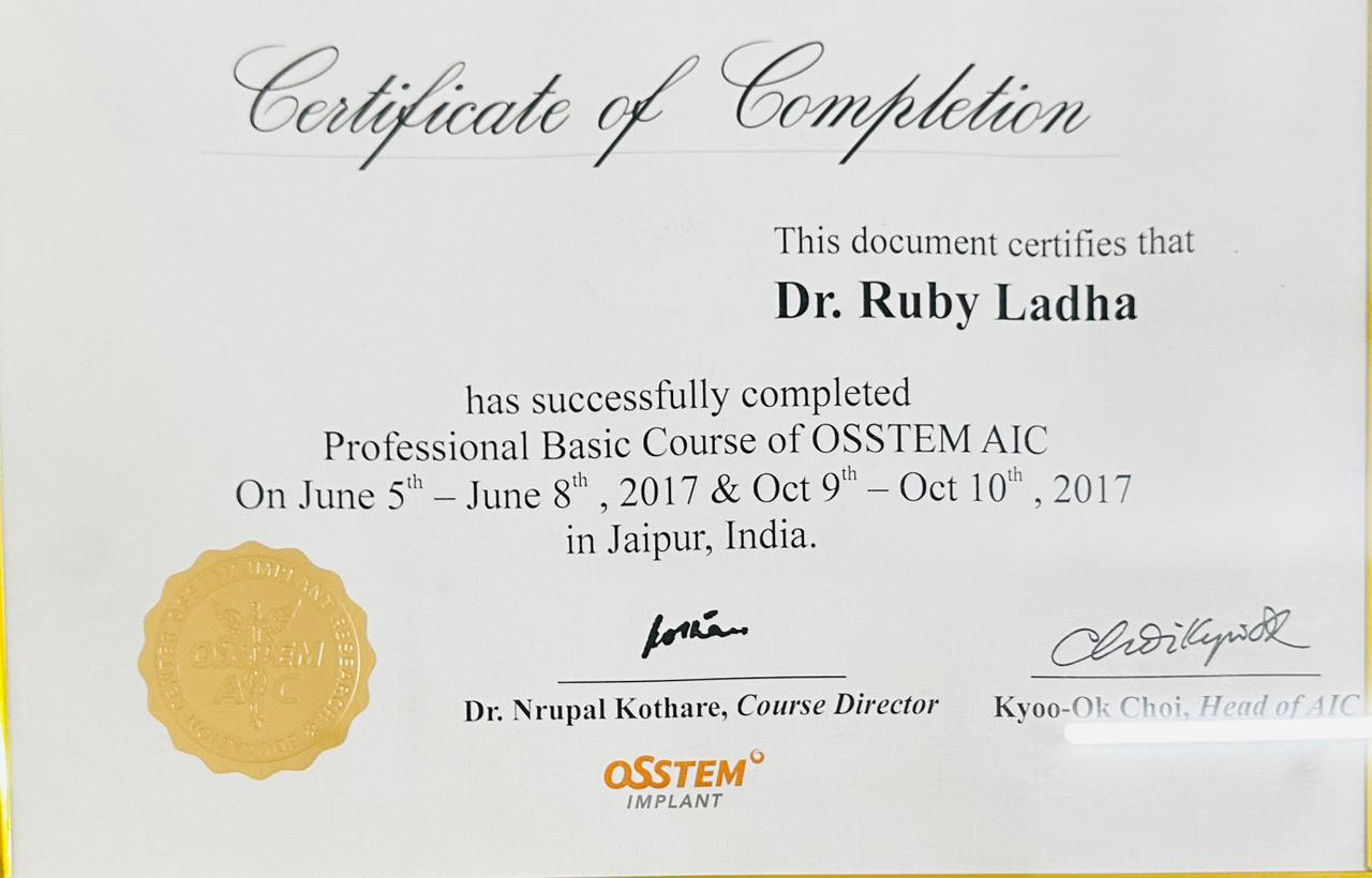 Professional Advanced Sinus Training – OSSTEM AIC – Dr. Ruby Ladha, Your Dentist Jaipur