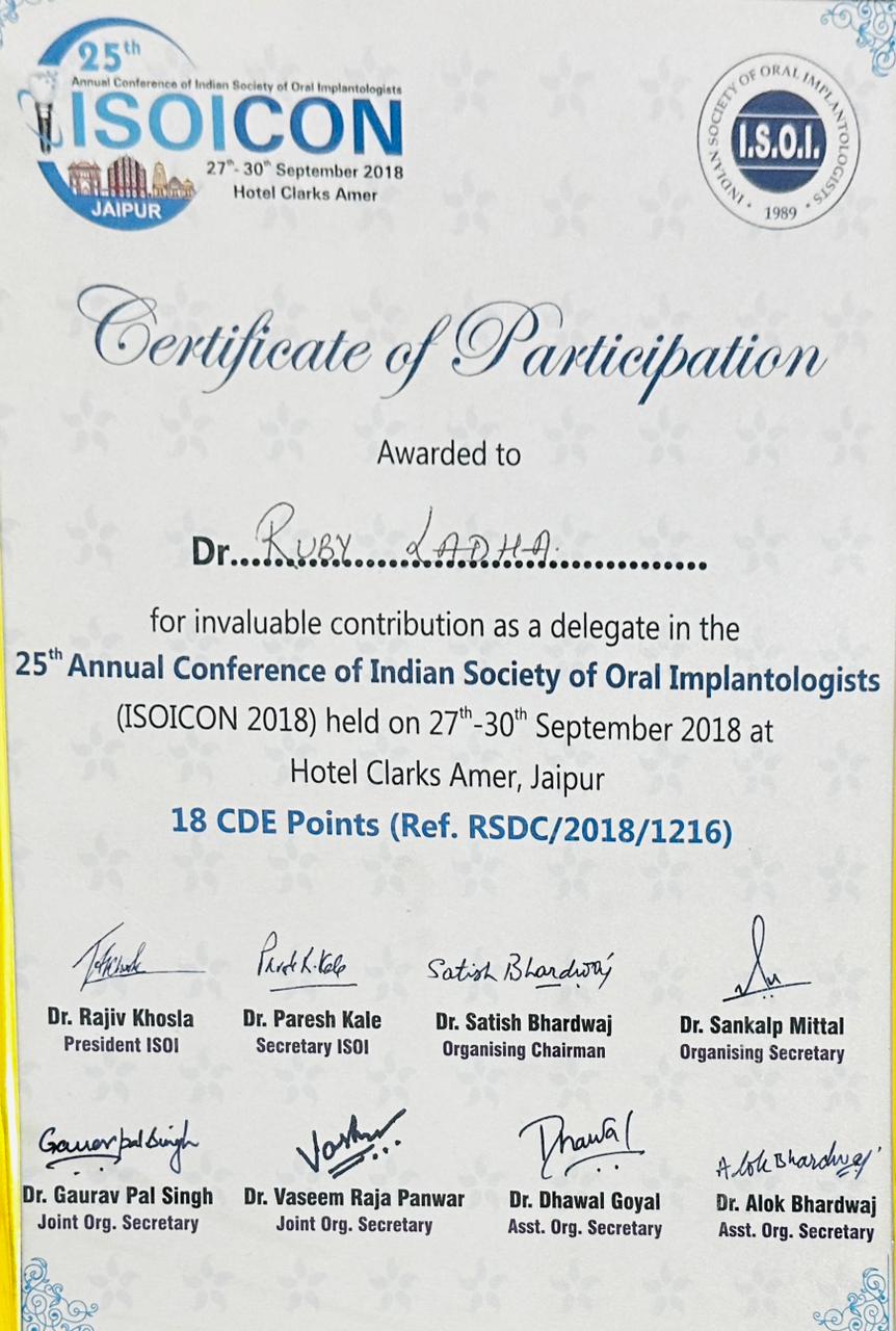 TMJ Symposium 2019 – Dr. Ruby Ladha, Your Dentist Jaipur