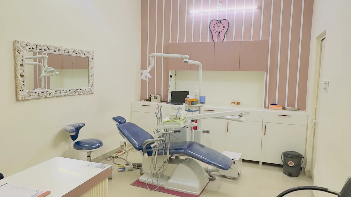Treatment room with a dental chair at Your Dentist, Malviya Nagar, Jaipur