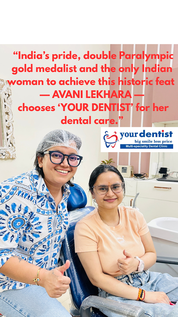 Dental team member with a patient who chose Your Dentist for her dental care